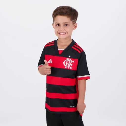 Adidas Flamengo 2024/25 Youth Home Shirt - Image 4