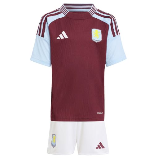 Adidas Aston Villa 2024/25 Infant Home Shirt & Shorts Set - Image 2