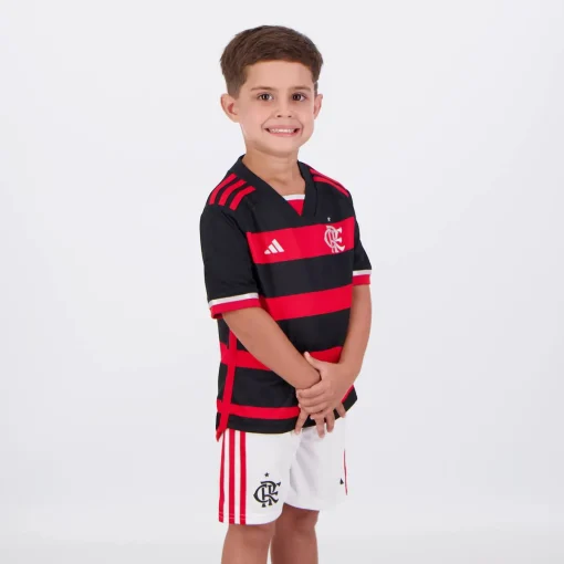 Adidas Flamengo 2024/25 Infant Home Shirt & Shorts Set - Image 4