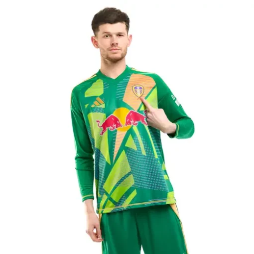 Adidas Leeds United 2024/25 Men's Goalkeeper Green Shirt - Image 2