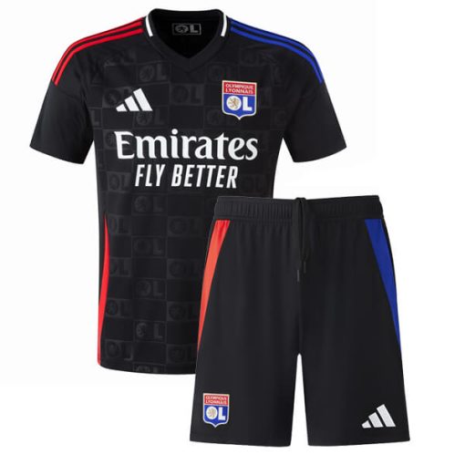 Adidas Olympique Lyon 2024/25 Infant Away Shirt & Shorts Set