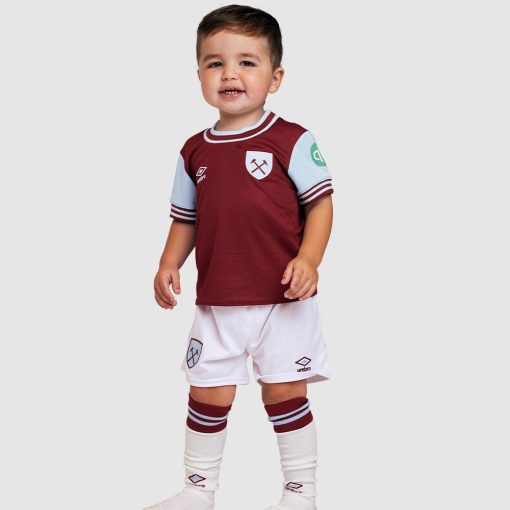 Umbro West Ham 2024/25 Infant Home Shirt & Shorts Set - Image 2