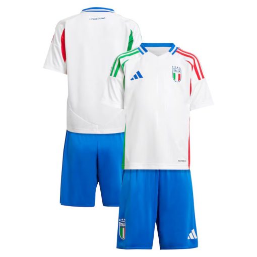 Adidas Italy 2024 Infant Away Shirt & Shorts Set - Image 2