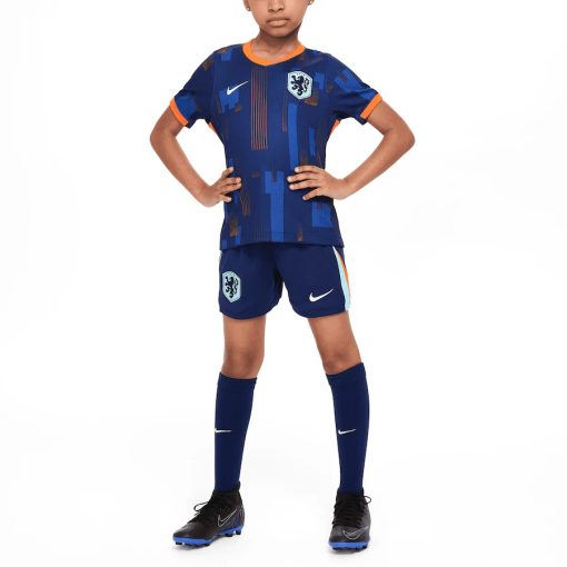 Nike Netherlands 2024 Infant Away Stadium Shirt & Shorts Set - Image 3