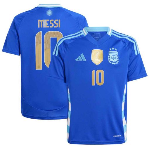 Adidas Argentina #10 Lionel Messi 2024 Youth Away Shirt - Image 3