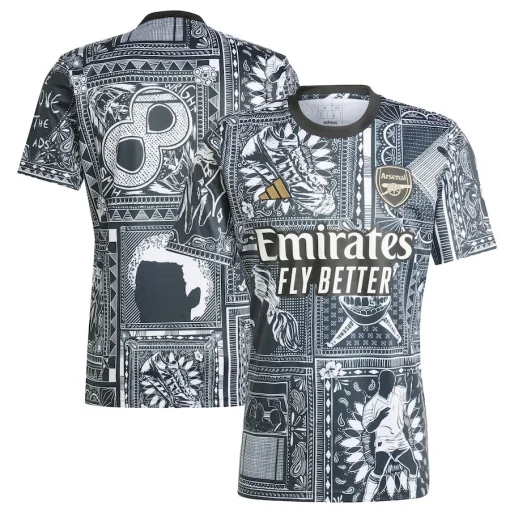 Adidas Arsenal x Ian Wright 2024 Performance Pre Match Shirt - Image 3