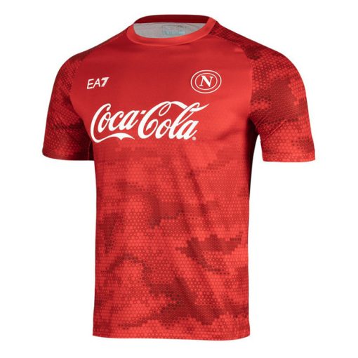 EA7 Napoli 2024/25 Men's Red Training Shirt - Image 2