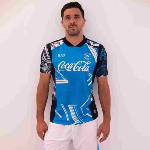 EA7 Napoli 2024/25 Men's Pre Match Shirt - Image 4