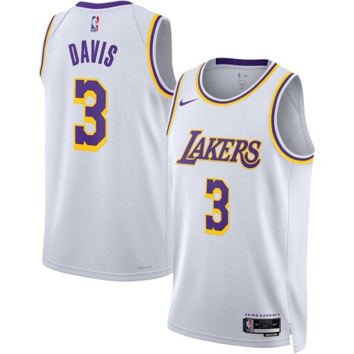 Nike Los Angeles Lakers #3 Anthony Davis Unisex Swingman Jersey - Association Edition - White - Image 3