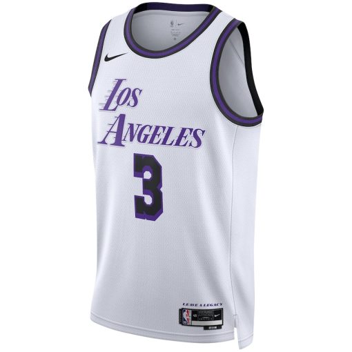 Nike Los Angeles Lakers #3 Anthony Davis Unisex 2022/23 Swingman Jersey - City Edition - White