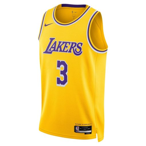 Nike Los Angeles Lakers #3 Anthony Davis Unisex Swingman Jersey - Icon Edition - Gold