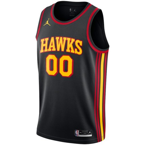 Jordan Atlanta Hawks #00 Unisex 2022/23 Swingman Custom Jersey - Statement Edition - Black