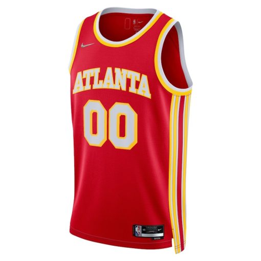 Nike Atlanta Hawks #00 2021/22 Diamond Swingman Custom Jersey - Icon Edition - Red