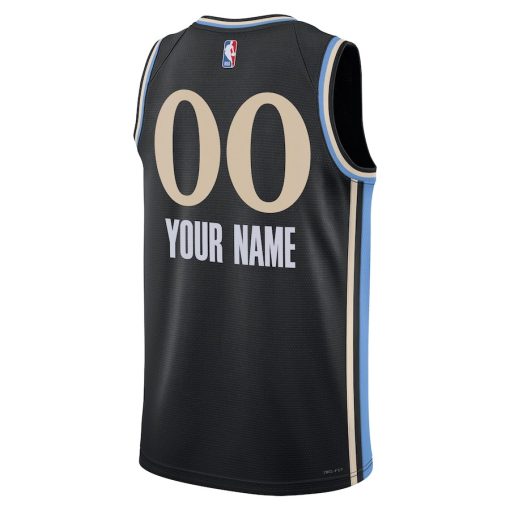 Nike Atlanta Hawks #00 Unisex 2023/24 Custom Swingman Jersey - Black - City Edition - Image 2