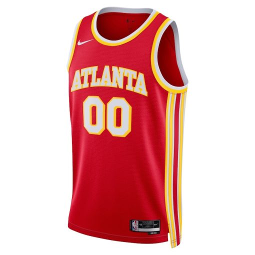 Nike Atlanta Hawks #00 Unisex Swingman Custom Jersey Red - Icon Edition