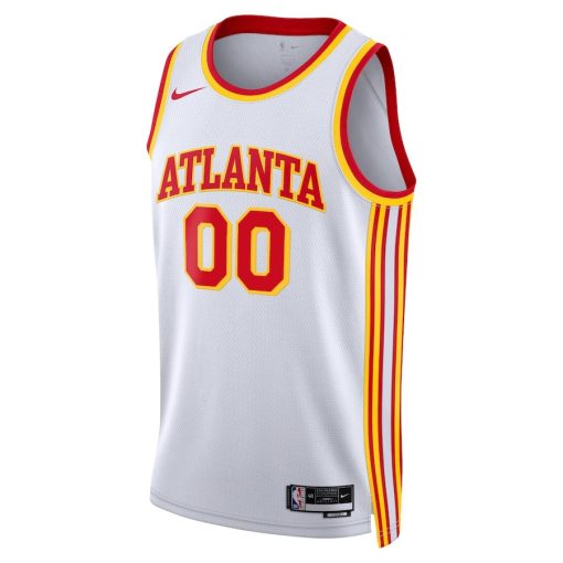 Nike Atlanta Hawks #00 Unisex Swingman Custom Jersey White - Association Edition