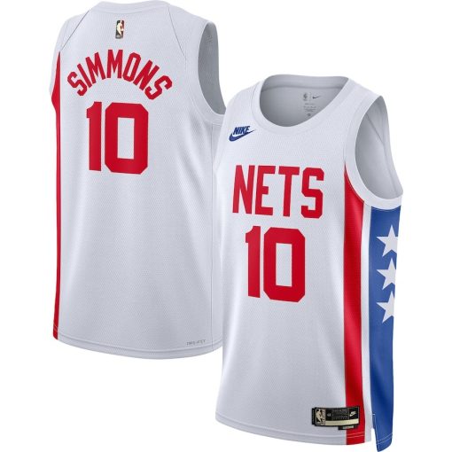 Nike Brooklyn Nets #10 Ben Simmons Swingman Jersey - Classic Edition - White - Image 3