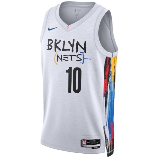 Nike Brooklyn Nets #10 Ben Simmons Unisex 2022/23 Swingman Jersey - City Edition - White