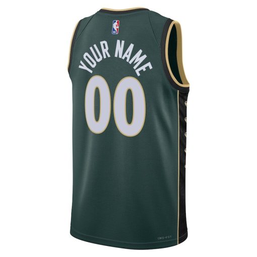 Nike Boston Celtics #00 Unisex 2022/23 Swingman Custom Jersey - City Edition - Kelly Green - Image 2