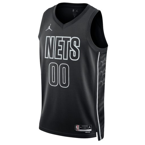 Jordan Brooklyn Nets #00 Unisex 2022/23 Swingman Custom Jersey - Statement Edition - Black