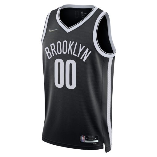 Nike Brooklyn Nets #00 2021/22 Diamond Swingman Custom Jersey - Icon Edition - Black