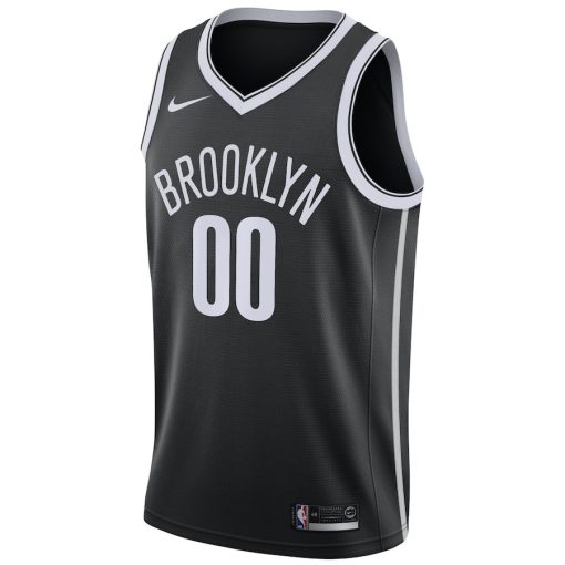 Nike Brooklyn Nets #00 Swingman Custom Jersey Black - Icon Edition