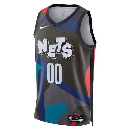 Nike Brooklyn Nets #00 Unisex 2023/24 Custom Swingman Jersey - Black - City Edition