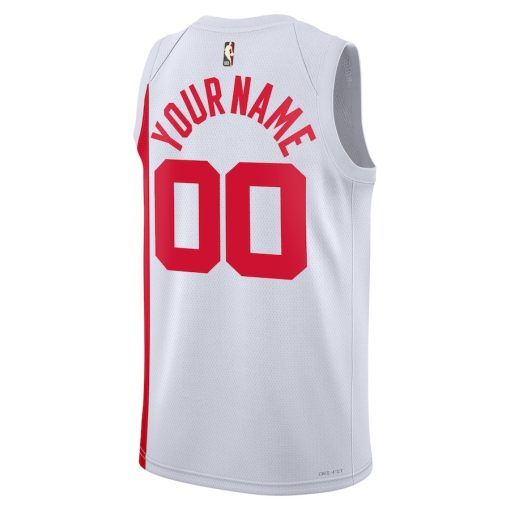 Nike Brooklyn Nets #00 Unisex 2022/23 Custom Swingman Jersey - Classic Edition - White - Image 2