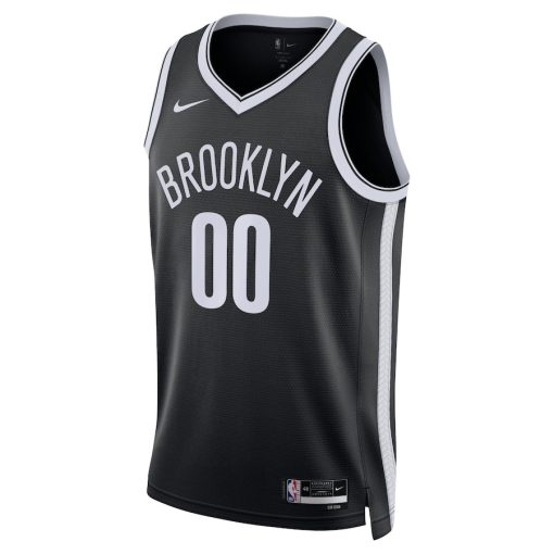 Nike Brooklyn Nets #00 Unisex Swingman Custom Jersey Black - Icon Edition