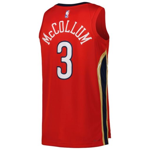 Jordan New Orleans Pelicans #3 CJ McCollum Unisex Swingman Jersey - Statement Edition - Red - Image 2