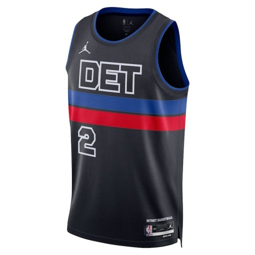 Jordan Detroit Pistons #2 Cade Cunningham Unisex Swingman Jersey - Statement Edition - Black