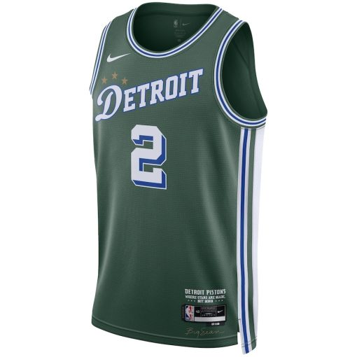 Nike Detroit Pistons #2 Cade Cunningham Unisex 2022/23 Swingman Jersey - City Edition - Green