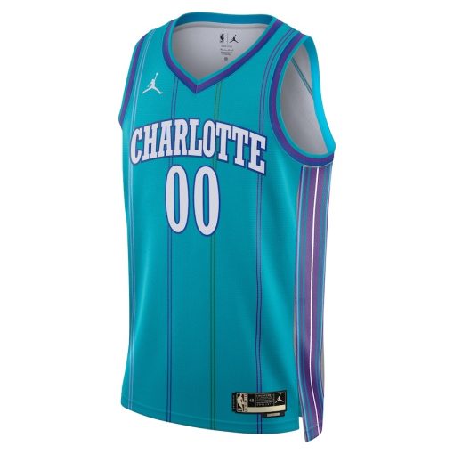 Jordan Charlotte Hornets #00 Unisex 2023/24 Custom Swingman Jersey - Classic Edition - Teal