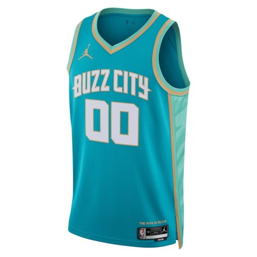 Jordan Charlotte Hornets #00 Unisex 2023/24 Custom Swingman Jersey - Teal - City Edition