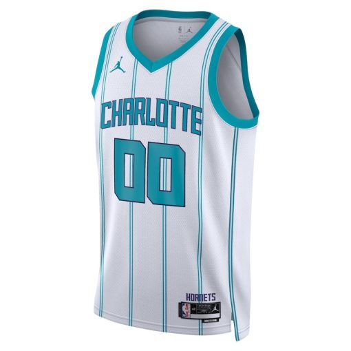 Jordan Charlotte Hornets #00 Unisex Swingman Custom Jersey White - Association Edition