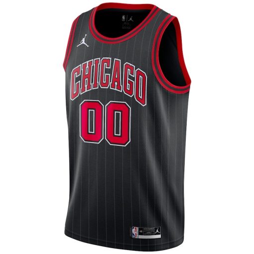 Jordan Chicago Bulls #00 Swingman Custom Jersey - Statement Edition - Black