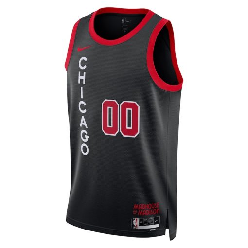 Nike Chicago Bulls #00 Unisex 2023/24 Custom Swingman Jersey - Black - City Edition