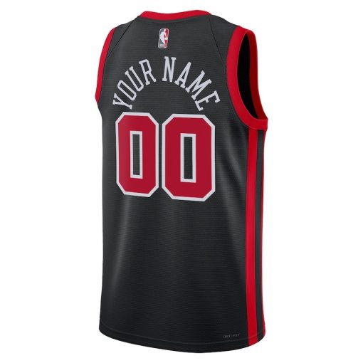 Nike Chicago Bulls #00 Unisex 2023/24 Custom Swingman Jersey - Black - City Edition - Image 2