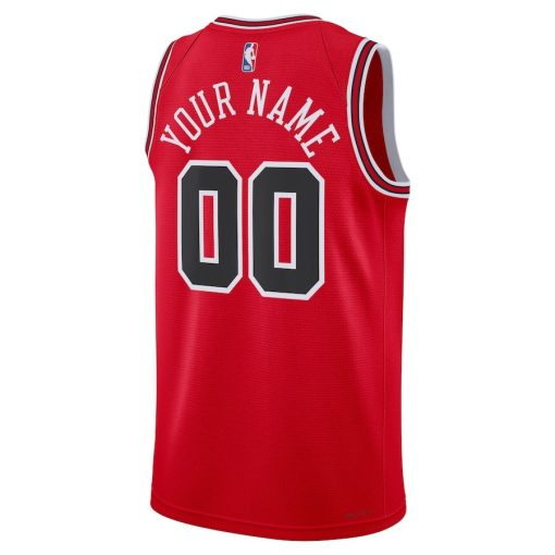 Nike Chicago Bulls #00 Unisex Swingman Custom Jersey Red - Icon Edition - Image 2