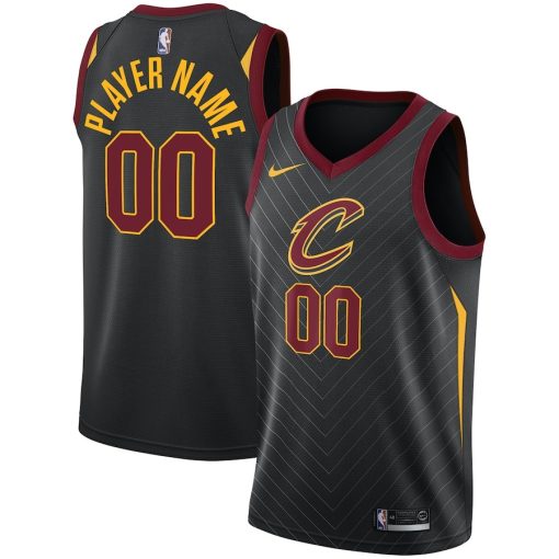 Nike Cleveland Cavaliers #00 Swingman Custom Jersey Black - Statement Edition - Image 3