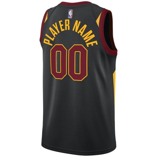 Nike Cleveland Cavaliers #00 Swingman Custom Jersey Black - Statement Edition - Image 2