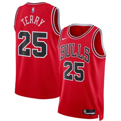 Nike Chicago Bulls #25 Dalen Terry Unisex 2022 NBA Draft First Round Pick Swingman Jersey - Icon Edition - Red - Image 3