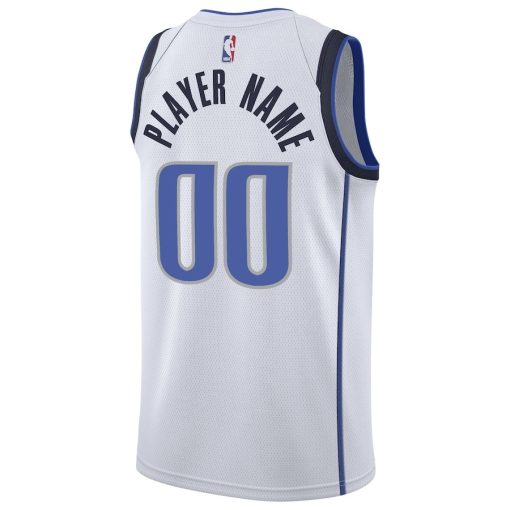 Nike Dallas Mavericks #00 2020/21 Swingman Custom Jersey - Association Edition - White - Image 2