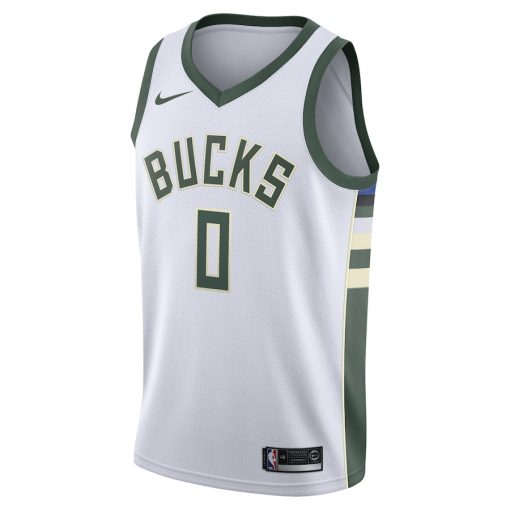 Nike Milwaukee Bucks #0 Damian Lillard Unisex Swingman Player Jersey - Association Edition - White