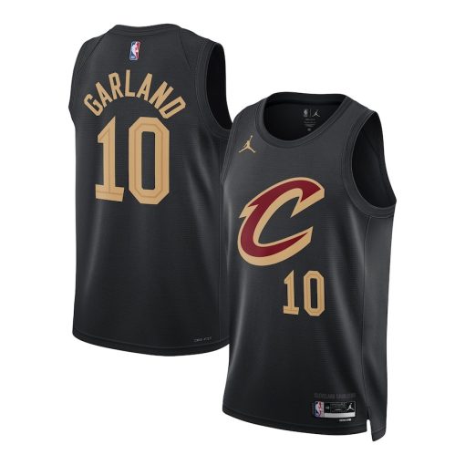 Jordan Cleveland Cavaliers #10 Darius Garland Unisex Swingman Jersey - Statement Edition - Black - Image 3