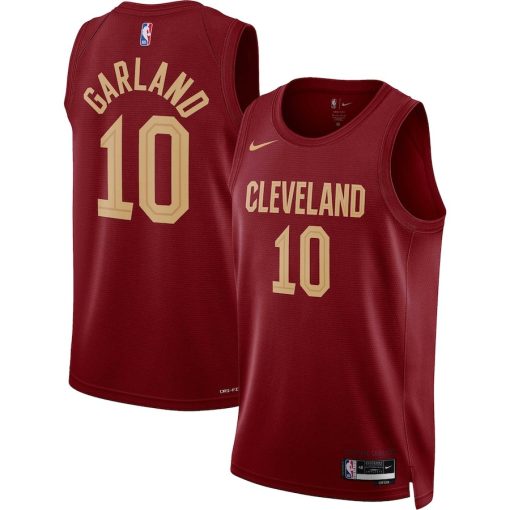 Nike Cleveland Cavaliers #10 Darius Garland Unisex Swingman Jersey - Icon Edition - Wine - Image 3