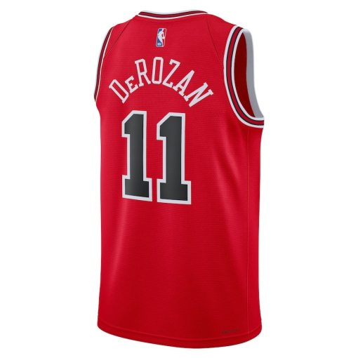 Nike Chicago Bulls #11 DeMar DeRozan Unisex Swingman Jersey - Icon Edition - Red - Image 2