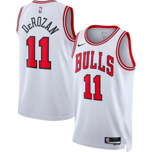 Nike Chicago Bulls #11 DeMar DeRozan Unisex 2022/23 Swingman Player Jersey White - Association Edition - Image 3