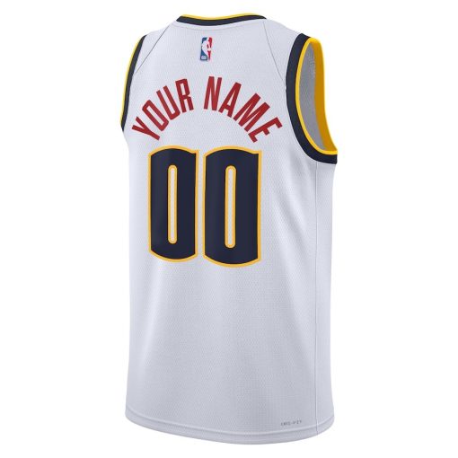 Nike Denver Nuggets #00 Unisex Swingman Custom Jersey White - Association Edition - Image 2