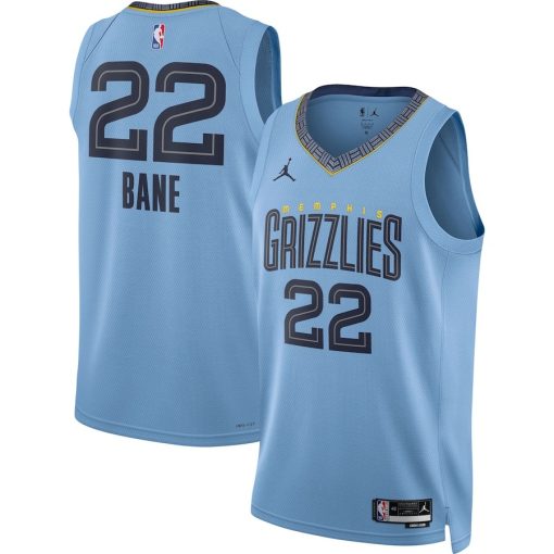 Jordan Memphis Grizzlies #22 Desmond Bane Unisex Swingman Jersey - Statement Edition - Light Blue - Image 3